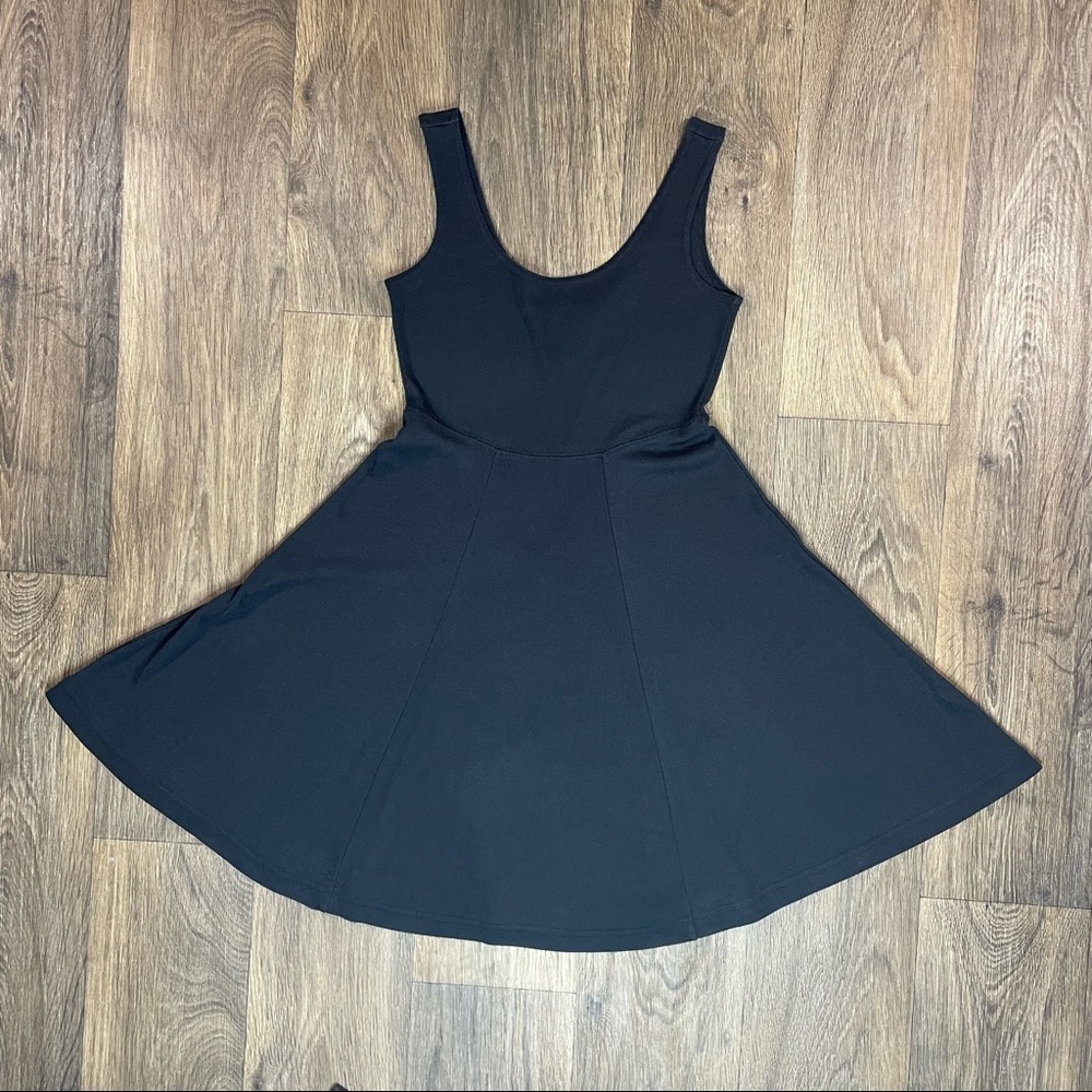 Express Black Fit-and-Flare Sleeveless Dress